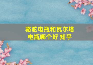 骆驼电瓶和瓦尔塔电瓶哪个好 知乎